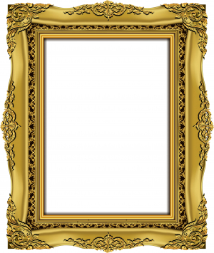 وکتور قاب عکس عمودی با طرح منبت کاری طلایی